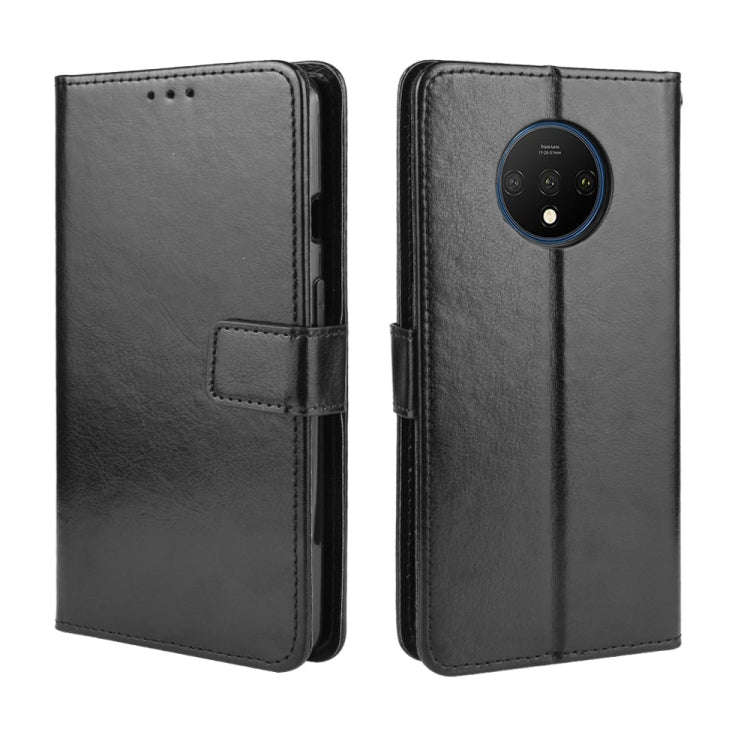 For OnePlus 7T  Retro Crazy Horse Texture Horizontal Flip Leather Case with Holder & Card Slots &...