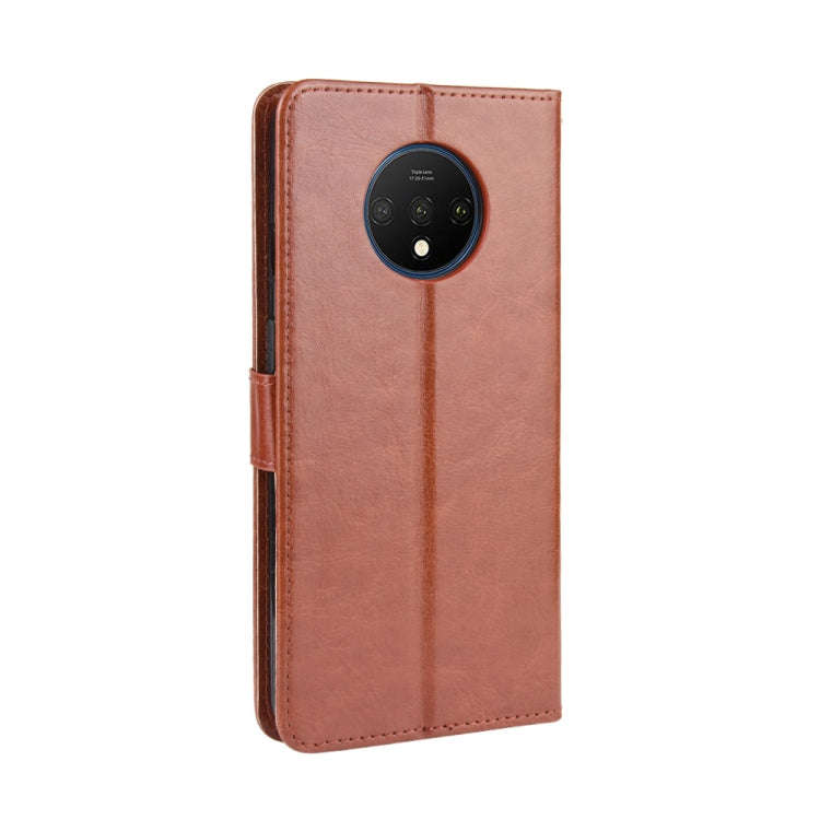 For OnePlus 7T  Retro Crazy Horse Texture Horizontal Flip Leather Case with Holder & Card Slots &...