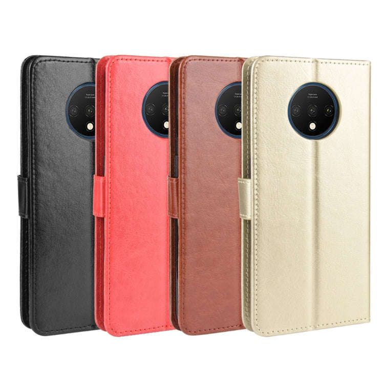 For OnePlus 7T  Retro Crazy Horse Texture Horizontal Flip Leather Case with Holder & Card Slots &...