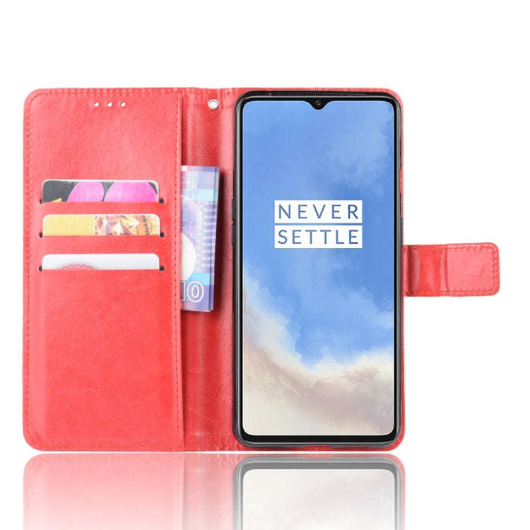 For OnePlus 7T  Retro Crazy Horse Texture Horizontal Flip Leather Case with Holder & Card Slots &...