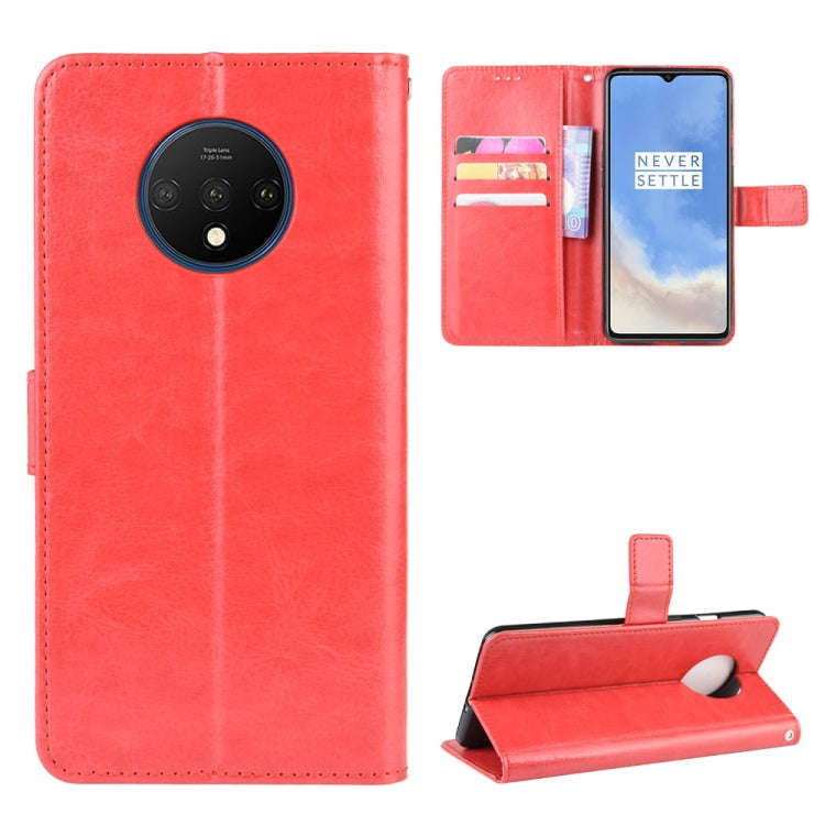 For OnePlus 7T  Retro Crazy Horse Texture Horizontal Flip Leather Case with Holder & Card Slots &...