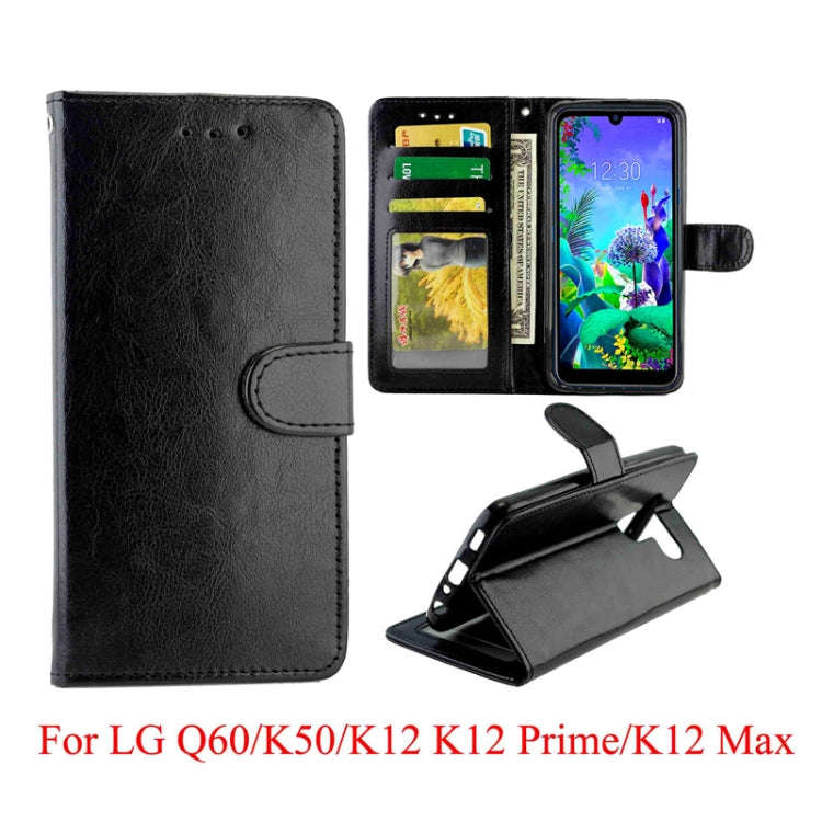 For LG Q60 / K50  Crazy Horse Texture Horizontal Flip Leather Case with Holder & Card Slots & Wal...