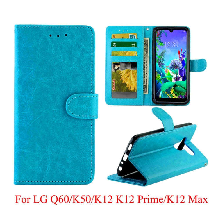 For LG Q60 / K50  Crazy Horse Texture Horizontal Flip Leather Case with Holder & Card Slots & Wal...