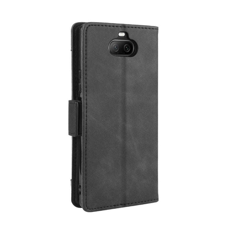 For Sony Xperia 8 Wallet Style Skin Feel Calf Pattern Leather Case with Separate Card Slot(Black)