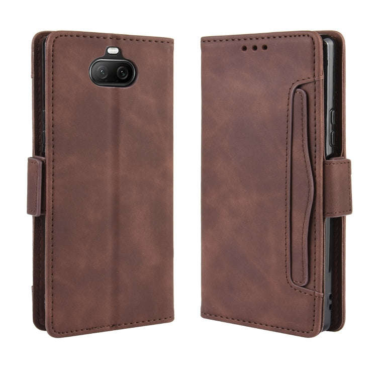 For Sony Xperia 8 Wallet Style Skin Feel Calf Pattern Leather Case with Separate Card Slot(Brown)