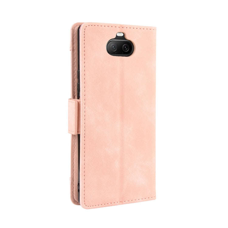 For Sony Xperia 8 Wallet Style Skin Feel Calf Pattern Leather Case with Separate Card Slot(Pink)