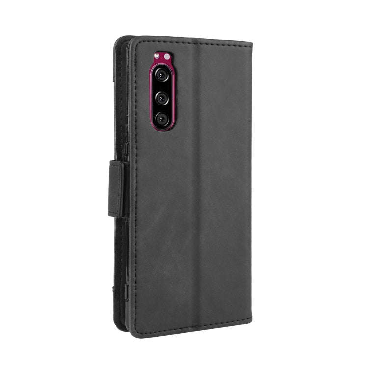 For Sony Xperia 5 Wallet Style Skin Feel Calf Pattern Leather Case with Separate Card Slot(Black)
