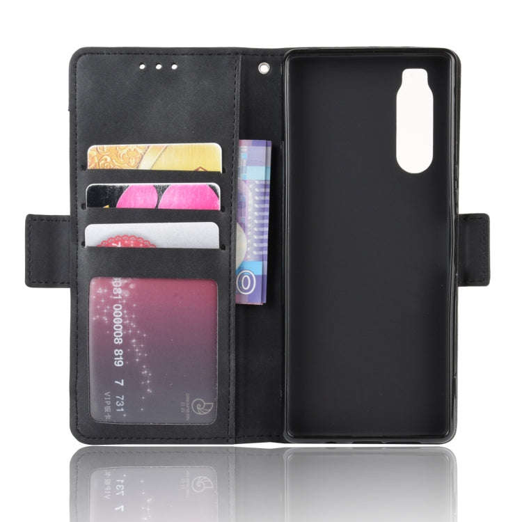 For Sony Xperia 5 Wallet Style Skin Feel Calf Pattern Leather Case with Separate Card Slot(Black)