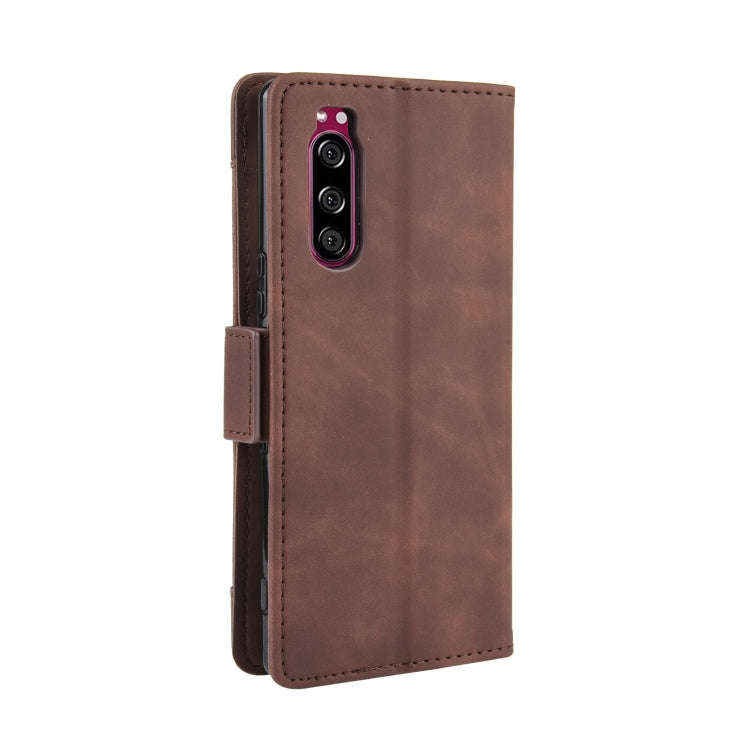For Sony Xperia 5 Wallet Style Skin Feel Calf Pattern Leather Case with Separate Card Slot(Brown)