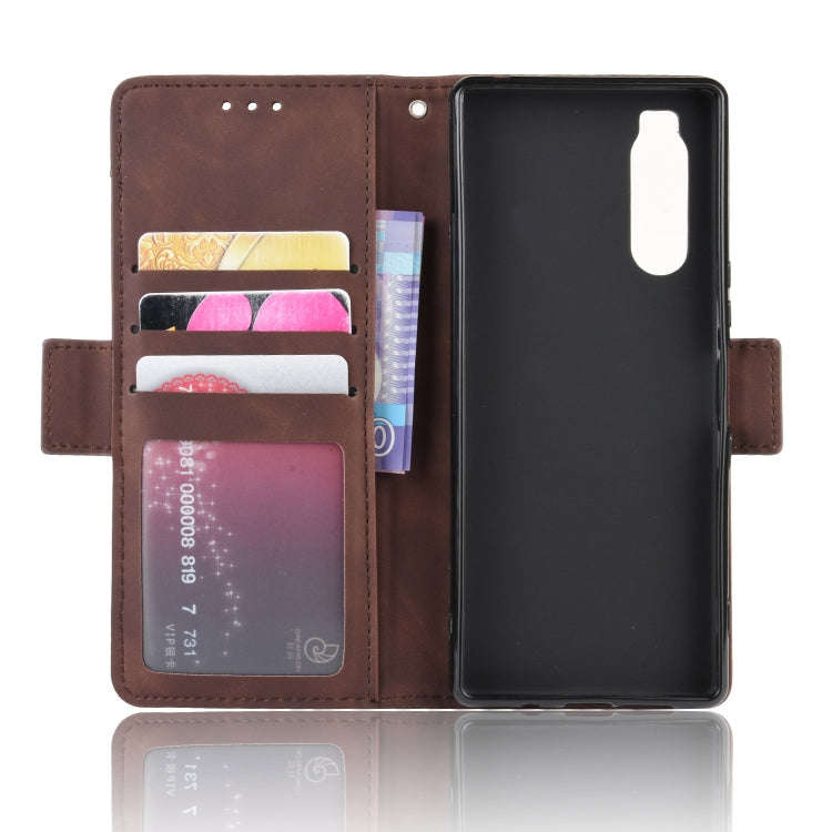 For Sony Xperia 5 Wallet Style Skin Feel Calf Pattern Leather Case with Separate Card Slot(Brown)