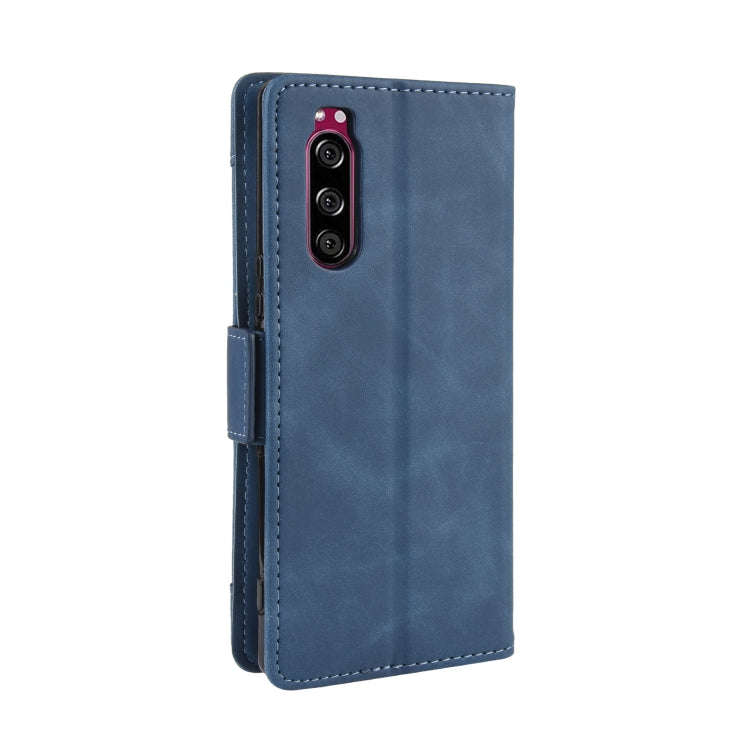 For Sony Xperia 5 Wallet Style Skin Feel Calf Pattern Leather Case with Separate Card Slot(Blue)