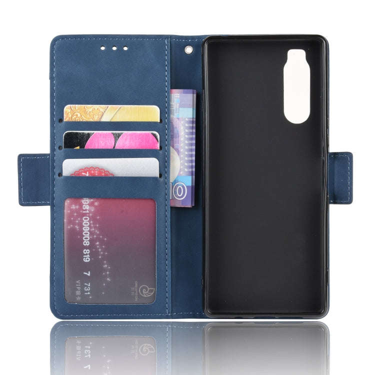 For Sony Xperia 5 Wallet Style Skin Feel Calf Pattern Leather Case with Separate Card Slot(Blue)