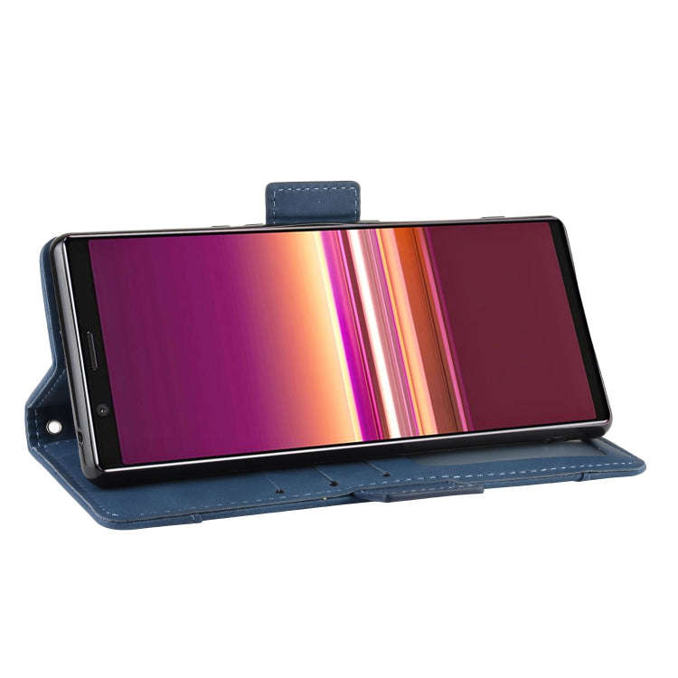 For Sony Xperia 5 Wallet Style Skin Feel Calf Pattern Leather Case with Separate Card Slot(Blue)