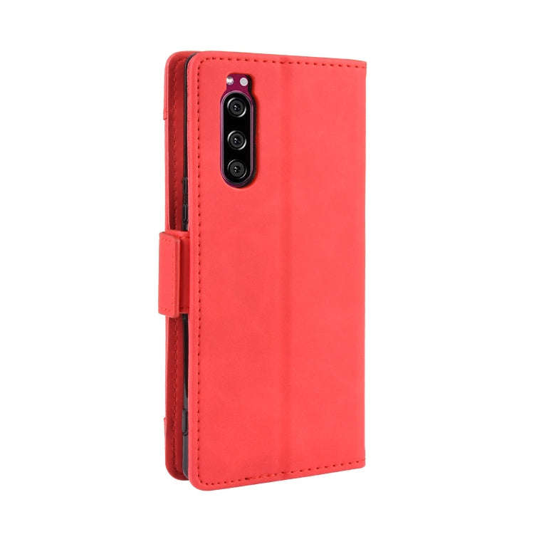 For Sony Xperia 5 Wallet Style Skin Feel Calf Pattern Leather Case with Separate Card Slot(Red)