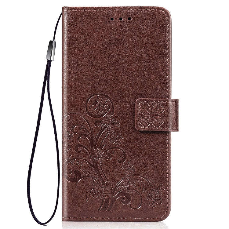 For One Plus 7T Pro Four-leaf Clasp Embossed Buckle Mobile Phone Protection Leather Case with Lan...