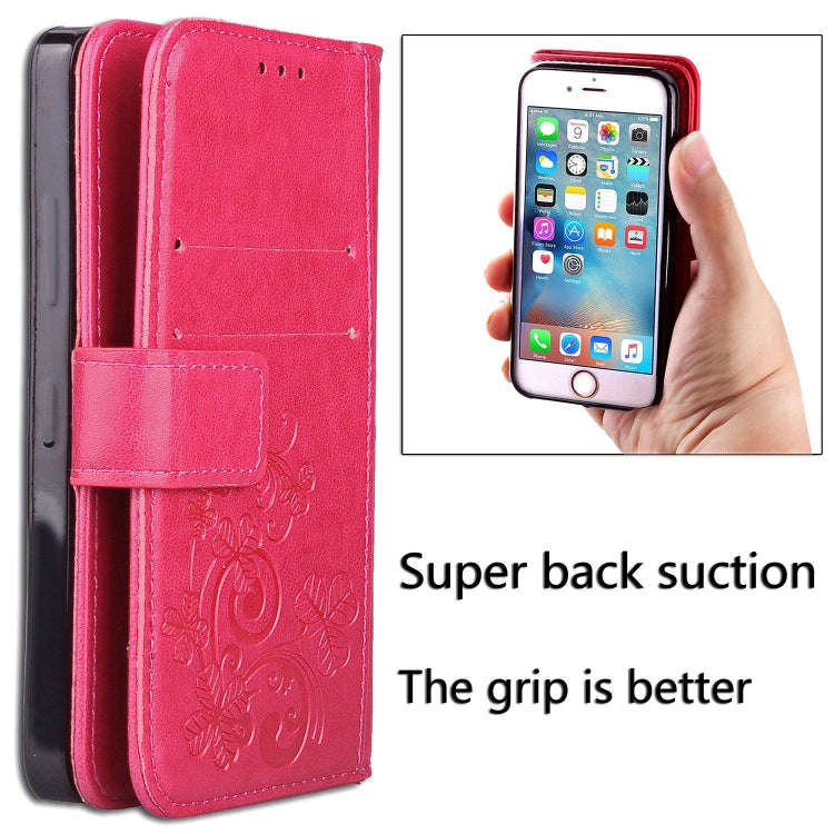 For One Plus 7T Pro Four-leaf Clasp Embossed Buckle Mobile Phone Protection Leather Case with Lan...
