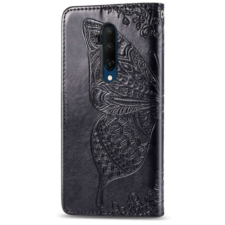For One Plus 7T Pro  Butterfly Love Flower Embossed Horizontal Flip Leather Case with Bracket Lan...