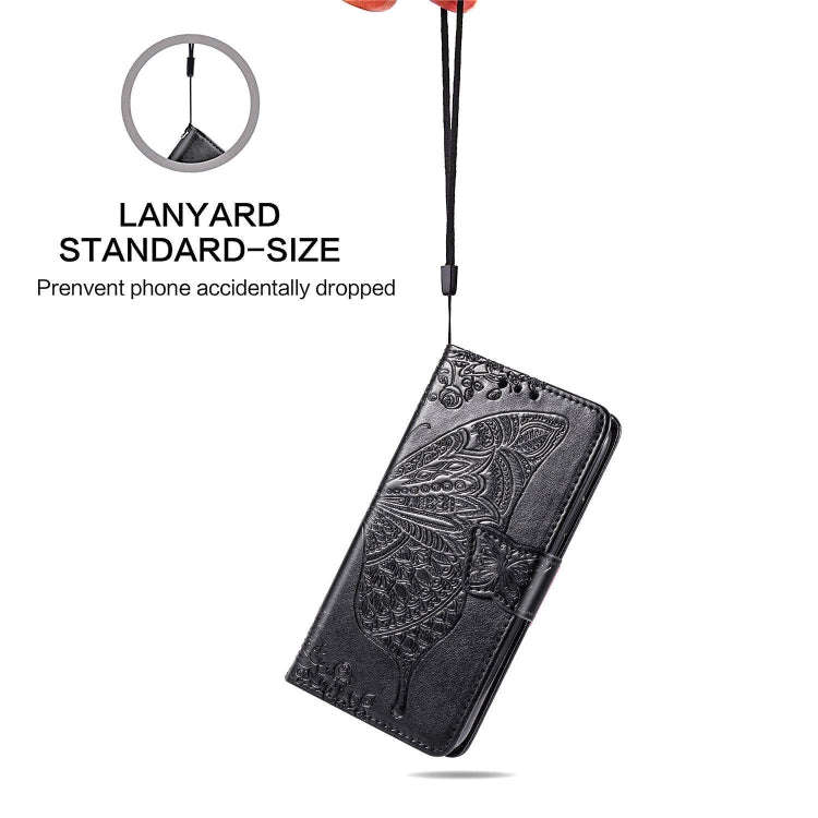 For One Plus 7T Pro  Butterfly Love Flower Embossed Horizontal Flip Leather Case with Bracket Lan...