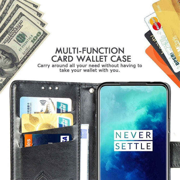 For One Plus 7T Pro  Butterfly Love Flower Embossed Horizontal Flip Leather Case with Bracket Lan...