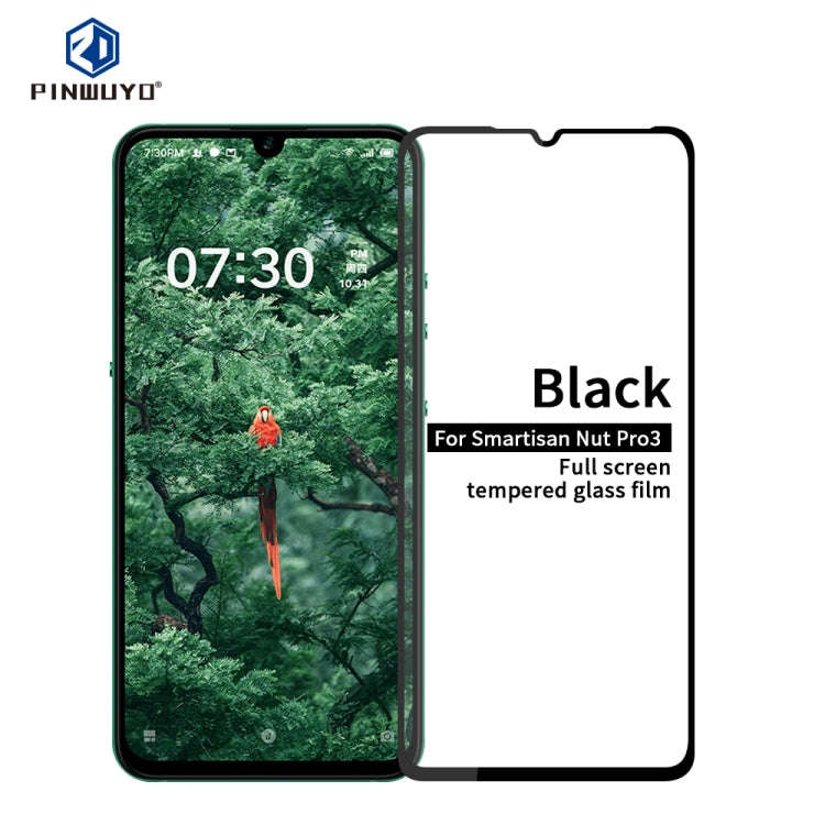 For Smartisan Nut Pro3 PINWUYO 9H 2.5D Full Screen Tempered Glass Film(Black)