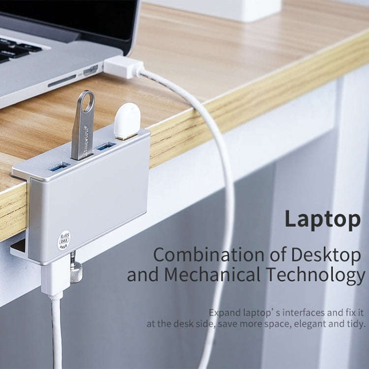 ORICO  MH4PU-P Aluminum Alloy 4 Ports USB3.0 Clip-type HUB(Black)