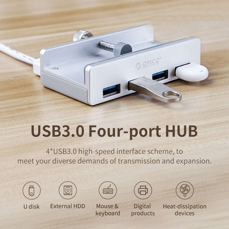 ORICO  MH4PU-P Aluminum Alloy 4 Ports USB3.0 Clip-type HUB(Black)