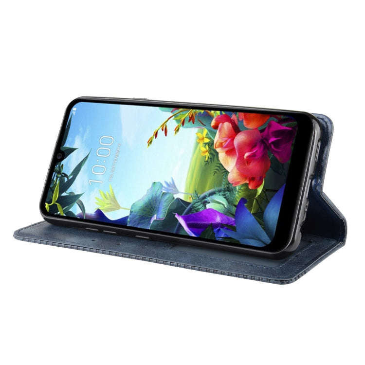 For LG K40S Magnetic Buckle Retro Crazy Horse Texture Horizontal Flip Leather Case  with Holder &...