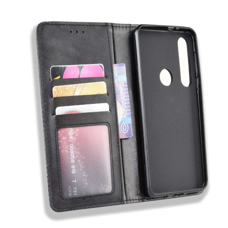 For  Motorola Moto G8 Play  Magnetic Buckle Retro Crazy Horse Texture Horizontal Flip Leather Cas...
