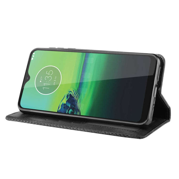 For  Motorola Moto G8 Play  Magnetic Buckle Retro Crazy Horse Texture Horizontal Flip Leather Cas...