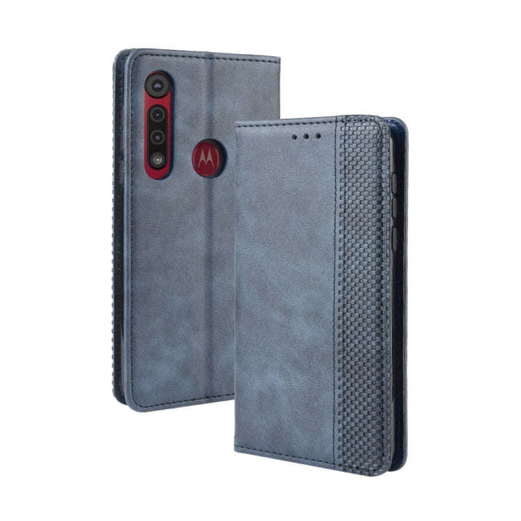 For  Motorola Moto G8 Play  Magnetic Buckle Retro Crazy Horse Texture Horizontal Flip Leather Cas...