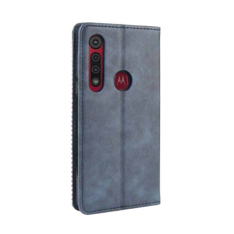 For  Motorola Moto G8 Play  Magnetic Buckle Retro Crazy Horse Texture Horizontal Flip Leather Cas...