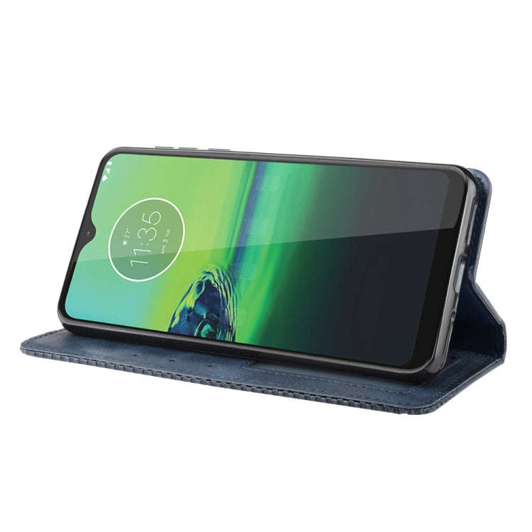 For  Motorola Moto G8 Play  Magnetic Buckle Retro Crazy Horse Texture Horizontal Flip Leather Cas...