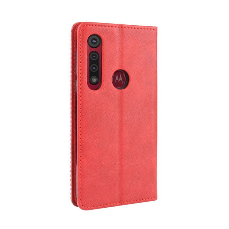 For  Motorola Moto G8 Play  Magnetic Buckle Retro Crazy Horse Texture Horizontal Flip Leather Cas...