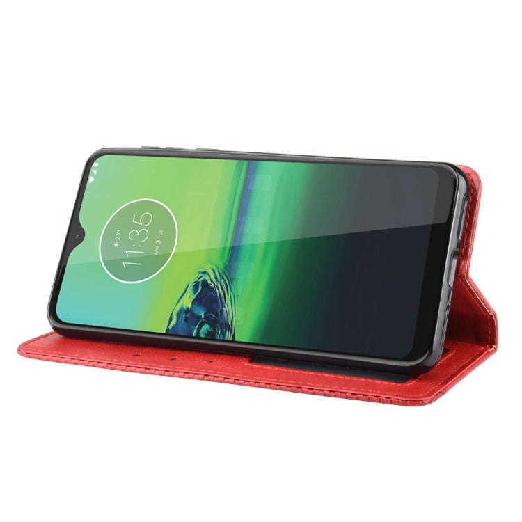 For  Motorola Moto G8 Play  Magnetic Buckle Retro Crazy Horse Texture Horizontal Flip Leather Cas...