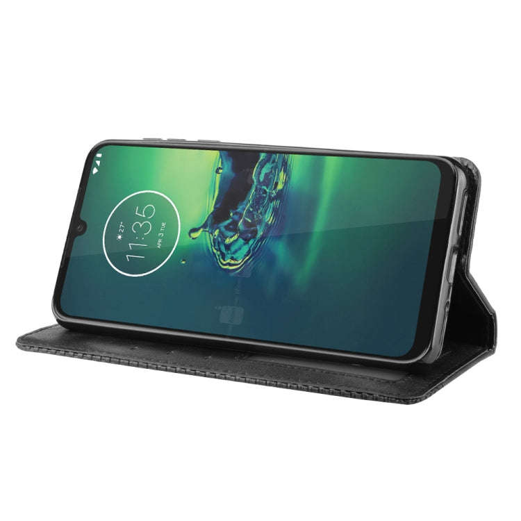 For Motorola One Macro Magnetic Buckle Retro Crazy Horse Texture Horizontal Flip Leather Case wit...