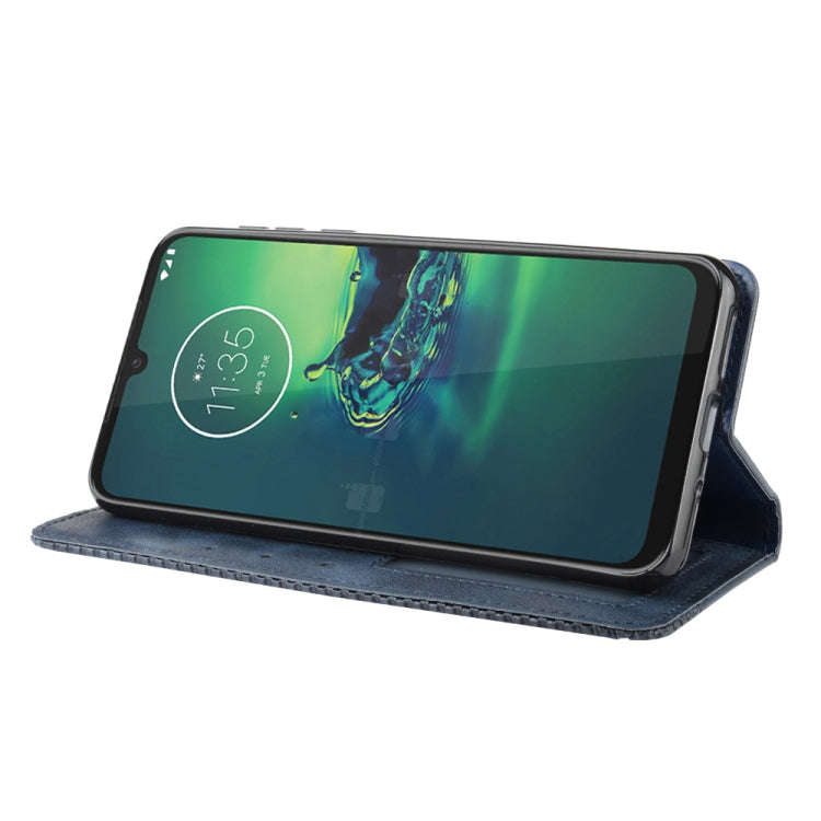 For Motorola One Macro Magnetic Buckle Retro Crazy Horse Texture Horizontal Flip Leather Case wit...