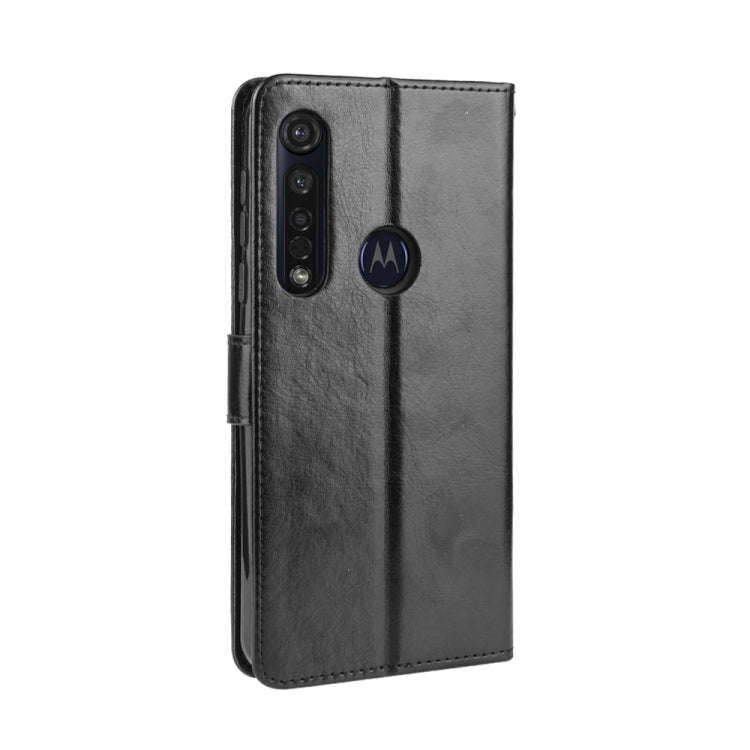 For  Motorola Moto G8 Plus Retro Crazy Horse Texture Horizontal Flip Leather Case with Holder & C...