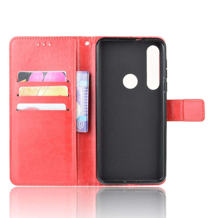 For  Motorola One Macro Retro Crazy Horse Texture Horizontal Flip Leather Case with Holder & Card...
