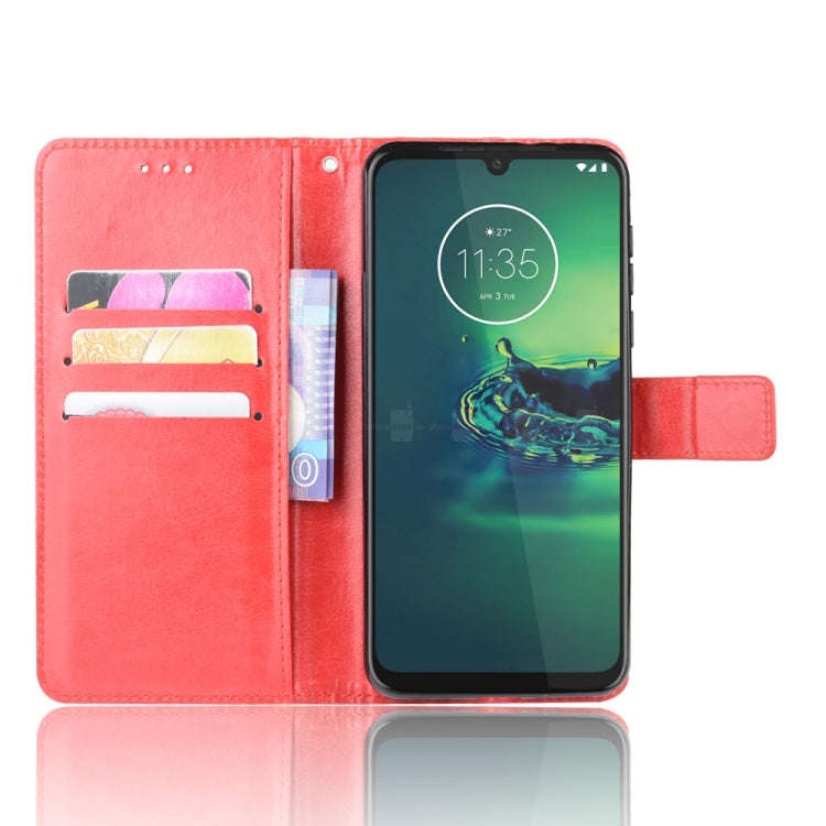 For  Motorola One Macro Retro Crazy Horse Texture Horizontal Flip Leather Case with Holder & Card...