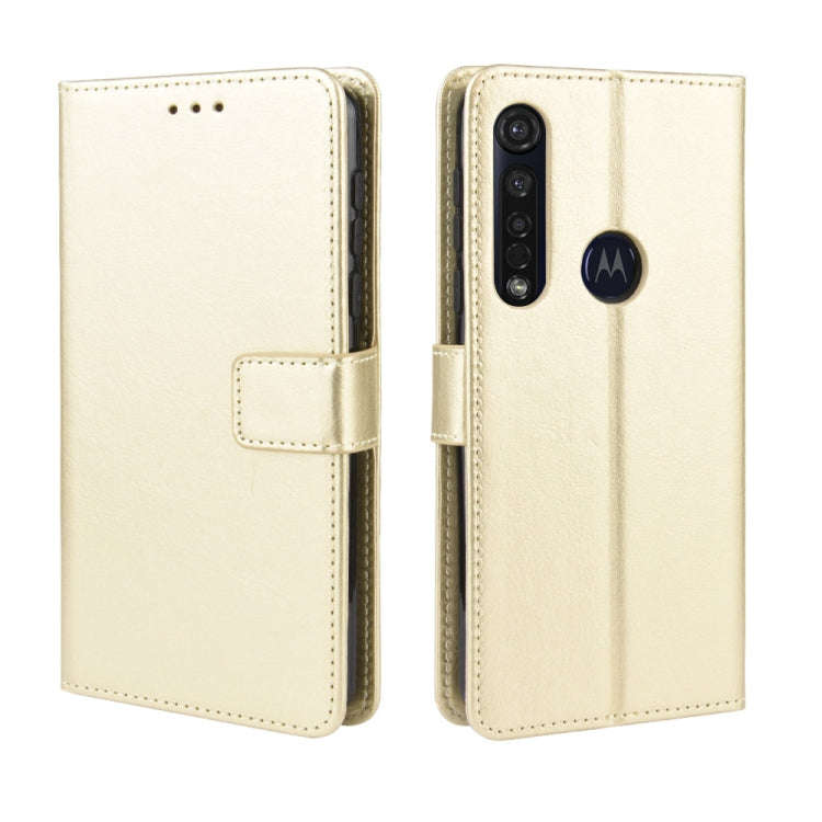 For  Motorola One Macro Retro Crazy Horse Texture Horizontal Flip Leather Case with Holder & Card...