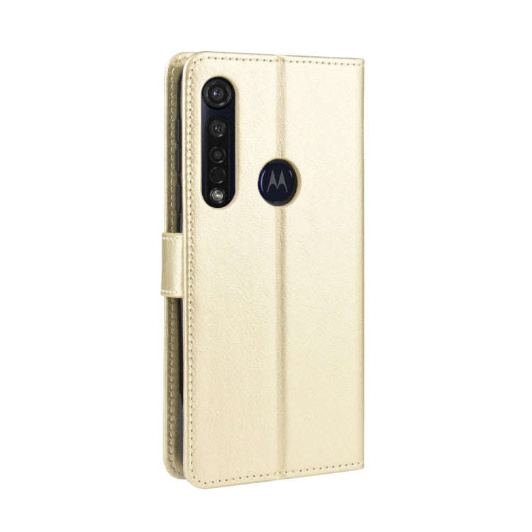 For  Motorola One Macro Retro Crazy Horse Texture Horizontal Flip Leather Case with Holder & Card...