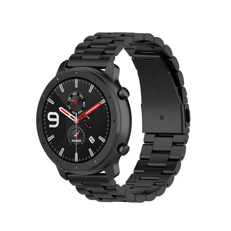 Suitable For Samsung Gear S2 Sport / Galaxy Watch Active 2 20mm 3-Beads Stainless Steel Metal Wat...