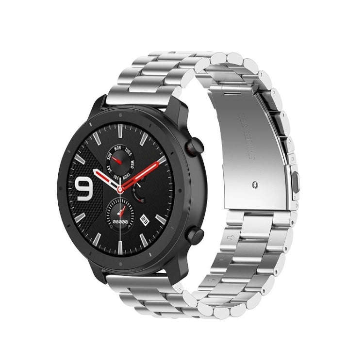 Suitable For Samsung Gear S2 Sport / Galaxy Watch Active 2 20mm 3-Beads Stainless Steel Metal Wat...