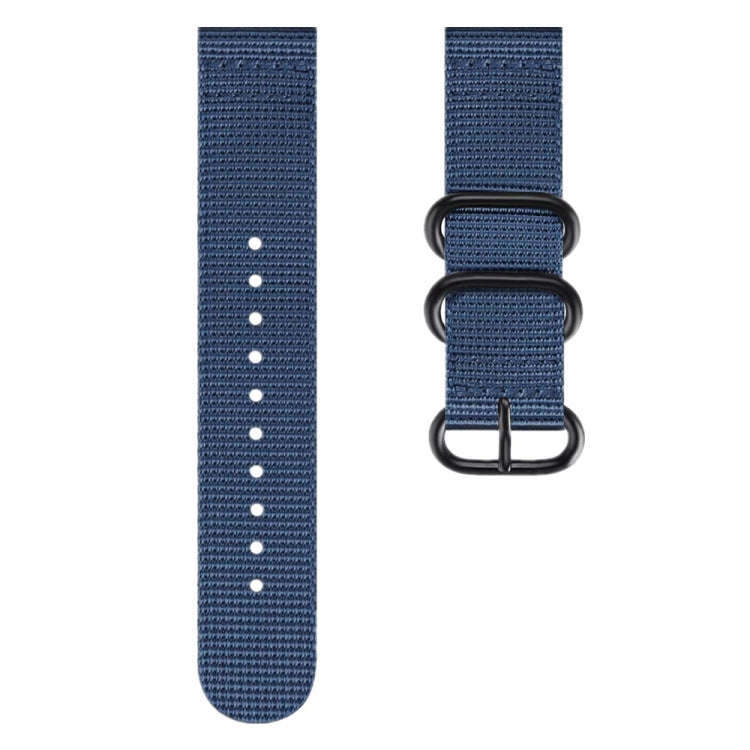 For Samsung Galaxy Watch Active 2 20mm / Gear S3 Nylon Three-ring Watch Band(Mazarine)