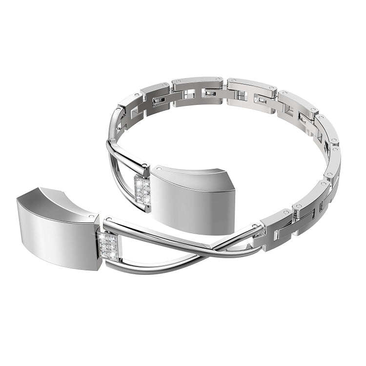 For Fitbit Alta Smart Watch X-shaped Metal Watch Band(Silver)