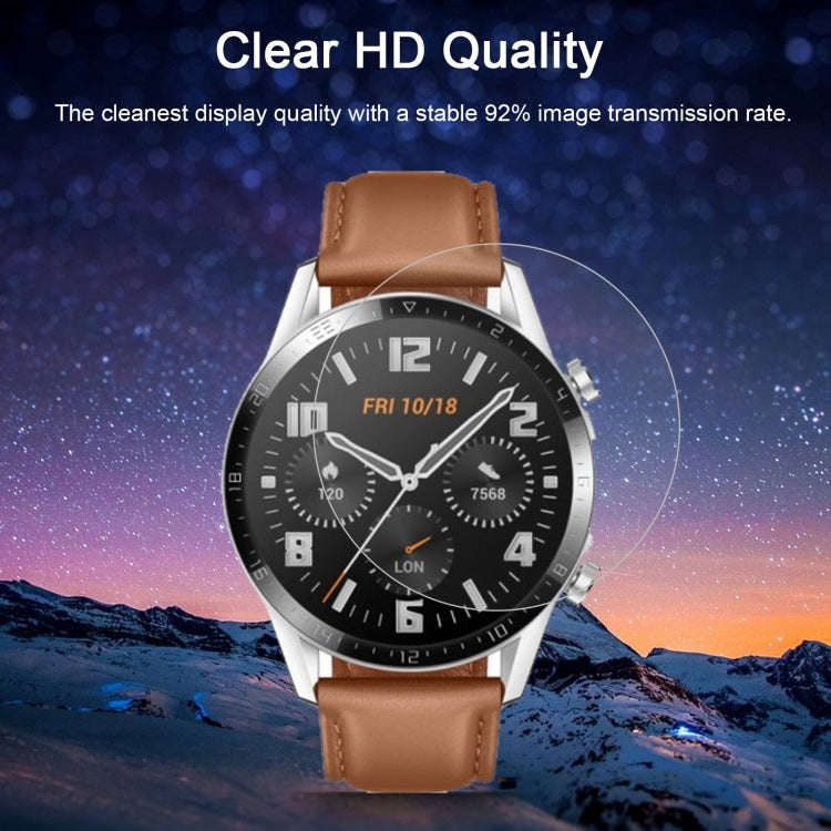2 PCS For HUAWEI Watch GT 2 46mm (2019) ENKAY Hat-Prince 0.2mm 9H 2.15D Curved Edge Tempered Glas...