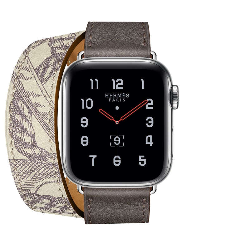 For Apple Watch 3 / 2 / 1 Generation 38mm Universal Silk Screen Printing Double-loop Watch Band(G...