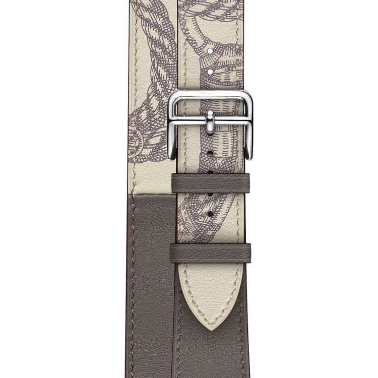 For Apple Watch 3 / 2 / 1 Generation 38mm Universal Silk Screen Printing Double-loop Watch Band(G...
