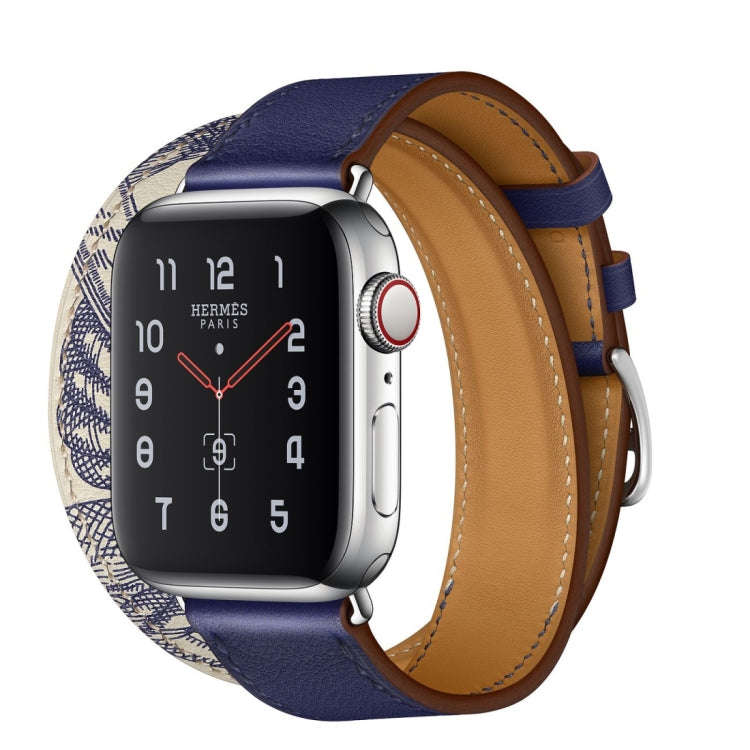 For Apple Watch 3 / 2 / 1 Generation 42mm Universal Silk Screen Printing Double-loop Watch Band(B...