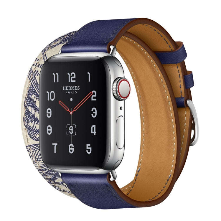 For Apple Watch 3 / 2 / 1 Generation 42mm Universal Silk Screen Printing Double-loop Watch Band(B...
